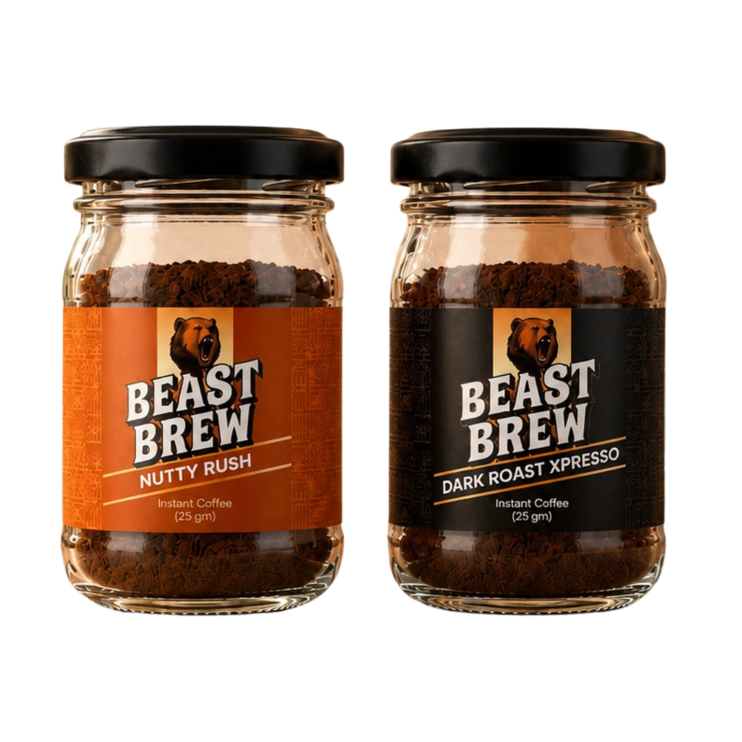 BeastBrew Power Combo — Dark Roast Xpresso + Nutty Rush Hazelnut
