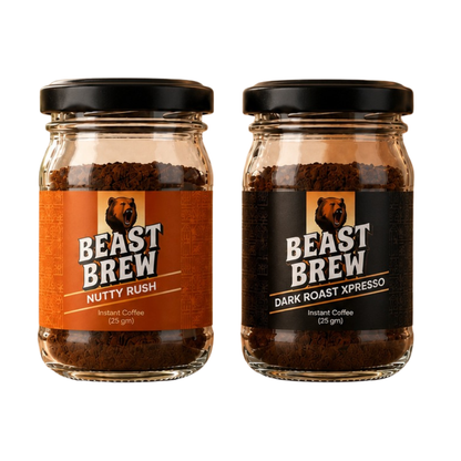 BeastBrew Power Combo — Dark Roast Xpresso + Nutty Rush Hazelnut