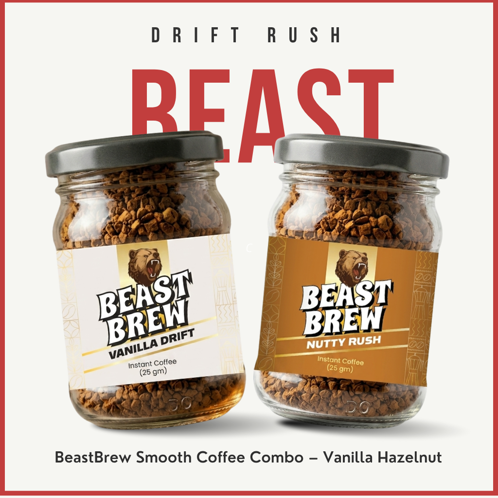BeastBrew Smooth Combo — Vanilla Drift + Nutty Rush Hazelnut