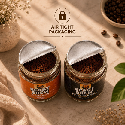 BeastBrew Power Combo — Dark Roast Xpresso + Nutty Rush Hazelnut