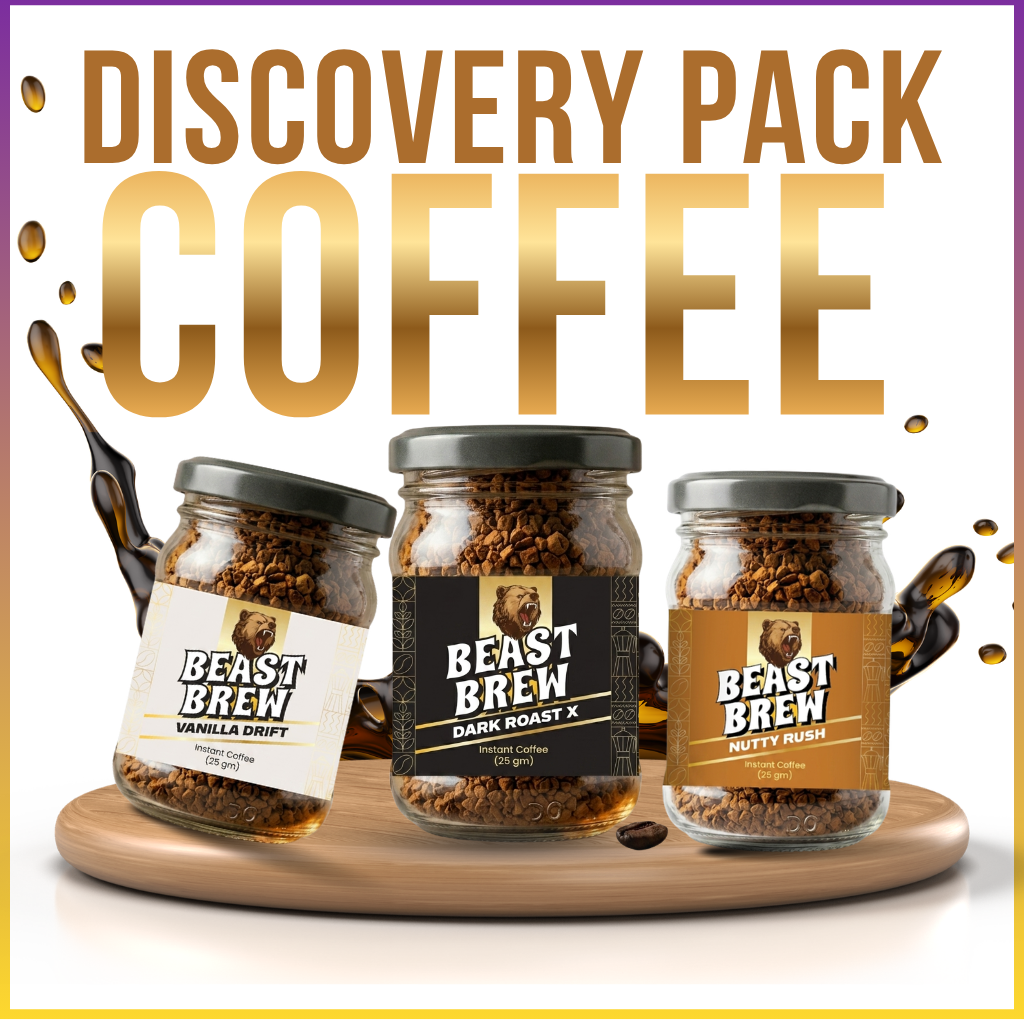 BeastBrew Discovery Combo  Try All 3 Flavours Instant Coffee